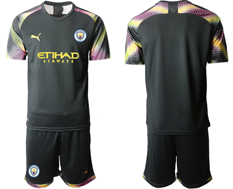 Men 2020-2021 club Manchester City goalkeeper black blank Soccer Jerseys